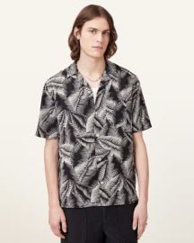 Marseille Short Sleeve Hawaiian Shirt PEBBLESTONE GREY at All Saints